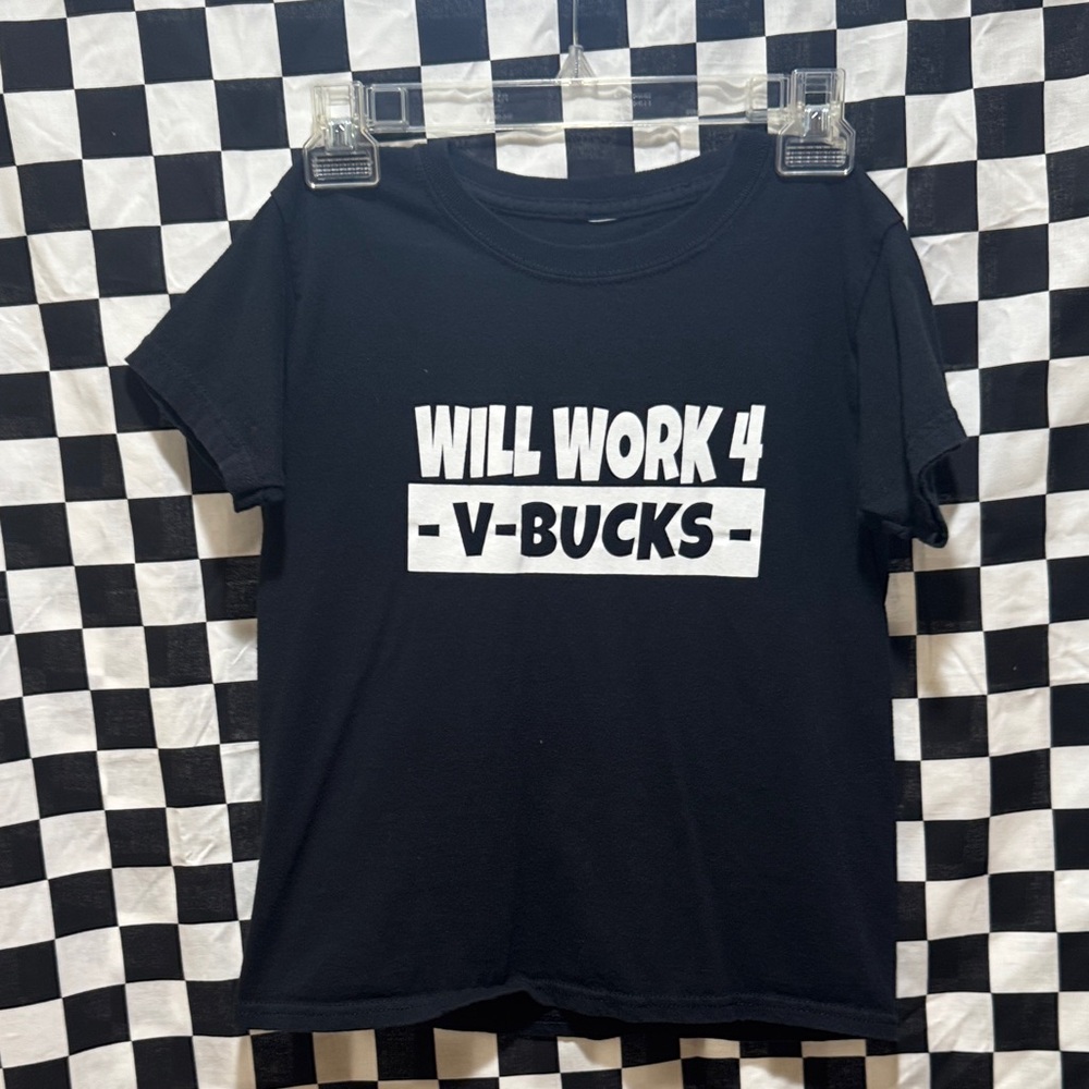 Fortnite Black Graphic Tee with White Print